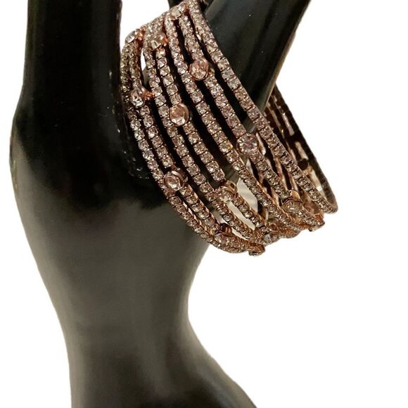 Bundle of 8 Rose Gold Bracelets - Picture 8 of 13